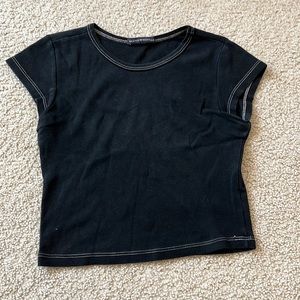 Crop top black brandy Melville top